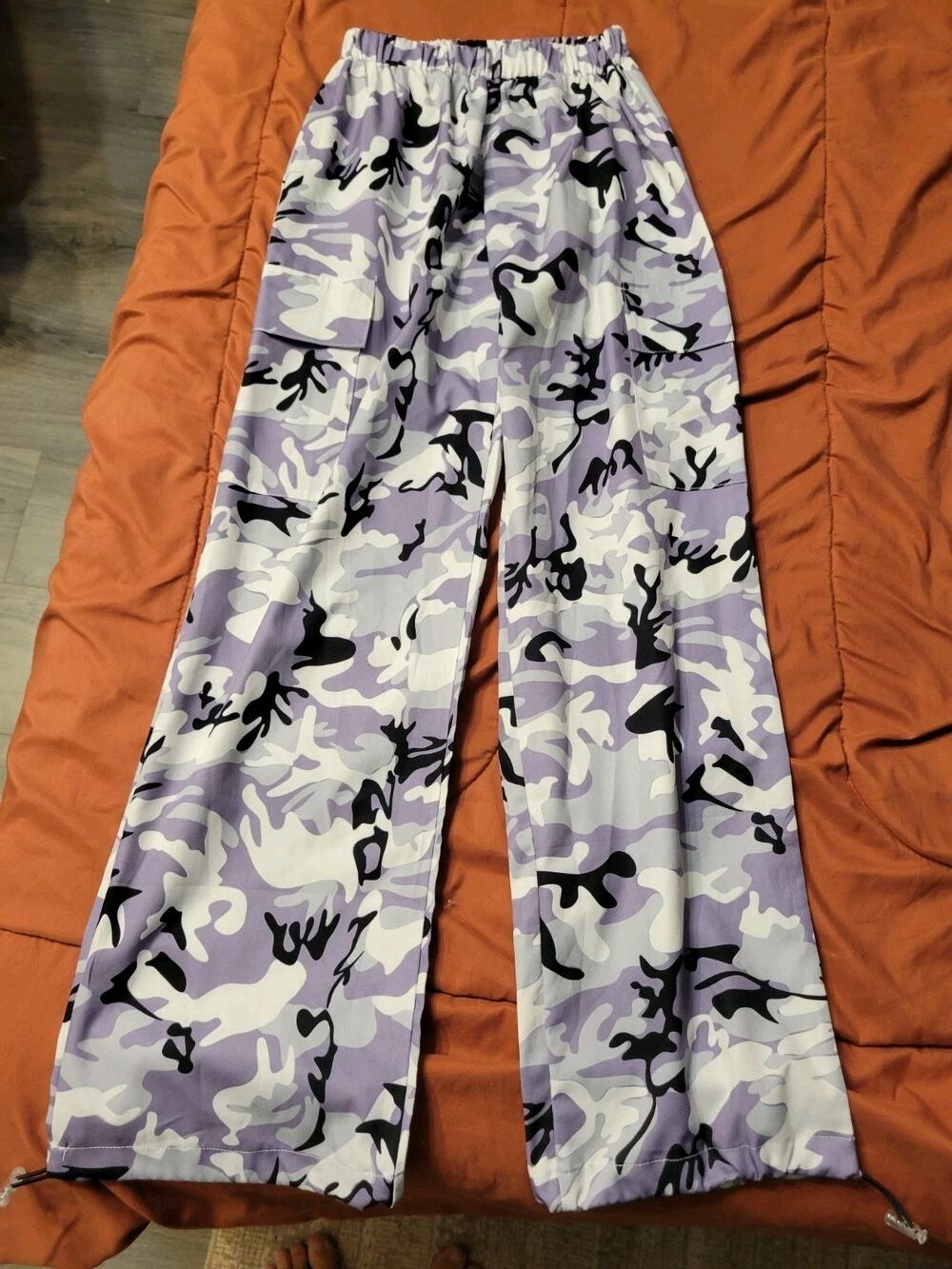 Girls 9 10 Purple Camo Pants Excellent Youth